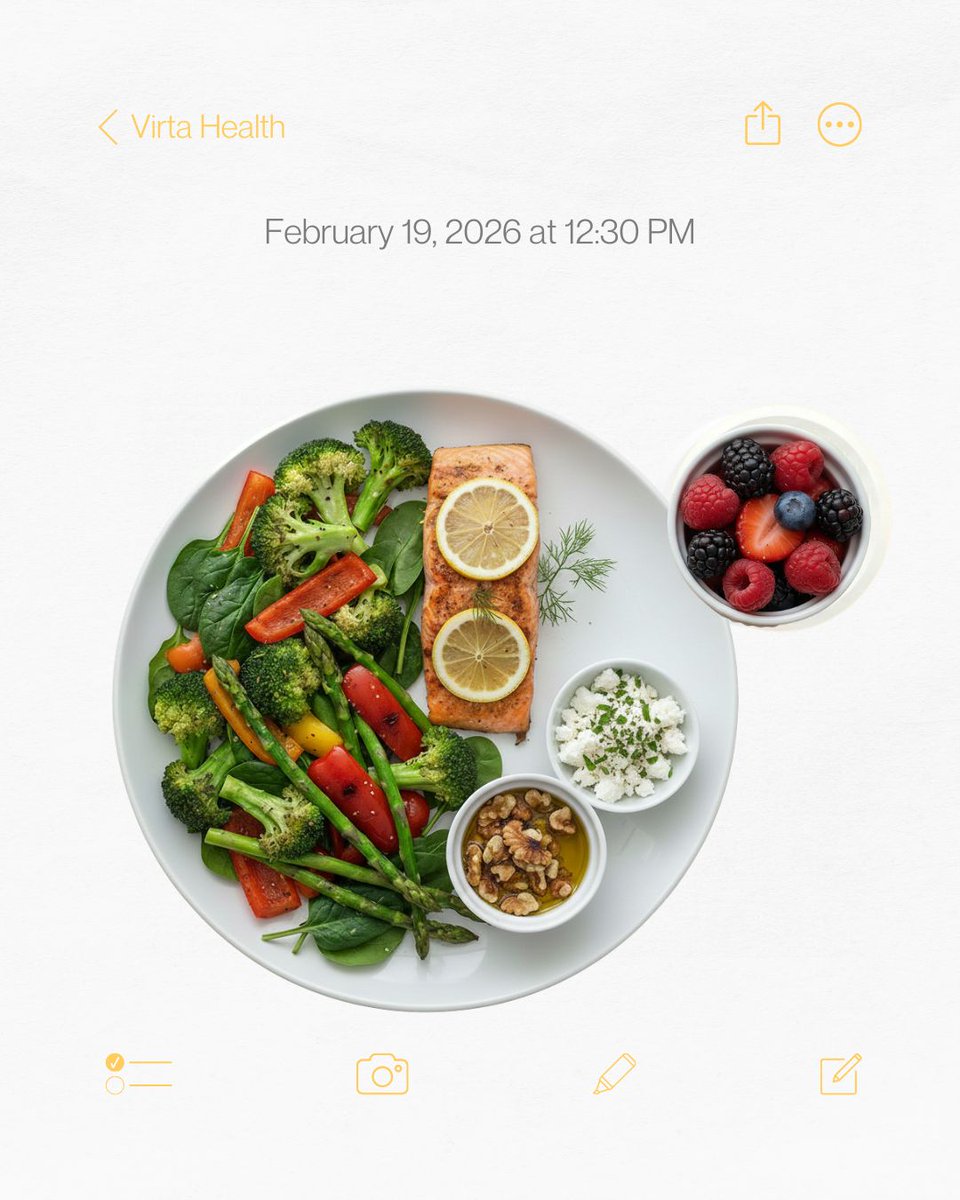 virtahealth's tweet photo. Eat for your goals, but make sure it’s food you actually look forward to. ✨

#VirtaHealth #LowCarbLife #FullAndHappy #EatRealFood #MetabolicHealth https://t.co/fScaDPFMeE