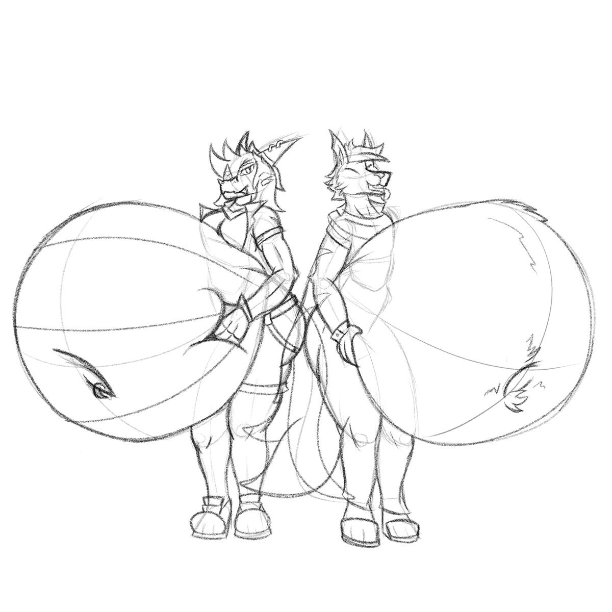 dracocogamer's tweet photo. Work in progress of my next project.
Lumino and Claus having a friendly Slime Beer competition.
Final and finished version coming soon, with two versions: Innie and Outie navel.
#furry #fatfur #inflation #hyperbelly #WIP #doodleart #sketchnote https://t.co/BCNOcABSJK