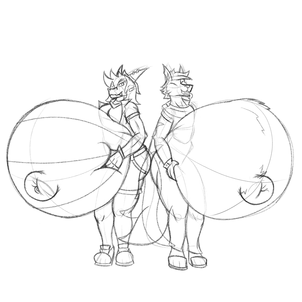 dracocogamer's tweet photo. Work in progress of my next project.
Lumino and Claus having a friendly Slime Beer competition.
Final and finished version coming soon, with two versions: Innie and Outie navel.
#furry #fatfur #inflation #hyperbelly #WIP #doodleart #sketchnote https://t.co/BCNOcABSJK