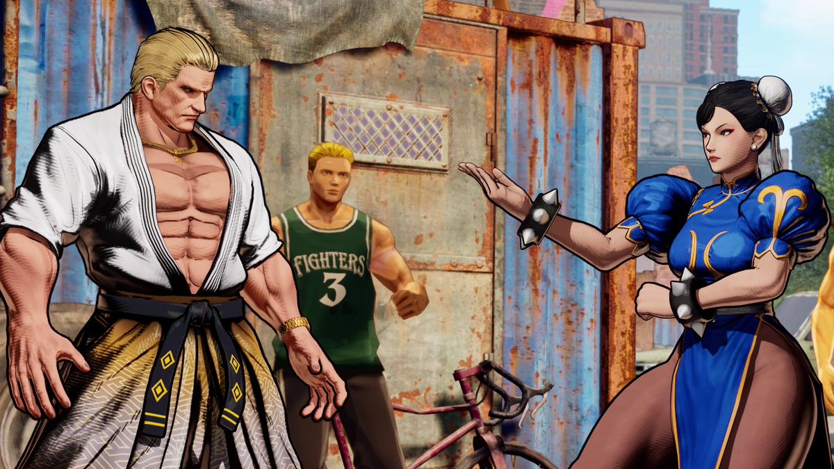 Man these Capcom Characters are sure Vs SNK right now
and look at that guy's lovely shirt with the big number 3 in the background
...
wait a second... 🤔