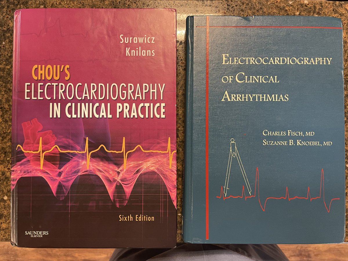 DidlakeDW's tweet photo. @PrecordialSwirl @ECGWeekly Dear colleague, i am no wizard. Just a forever student of ECG’s. These are my “go to” books, if you haven’t heard of them. https://t.co/O1jUU9vLqn
