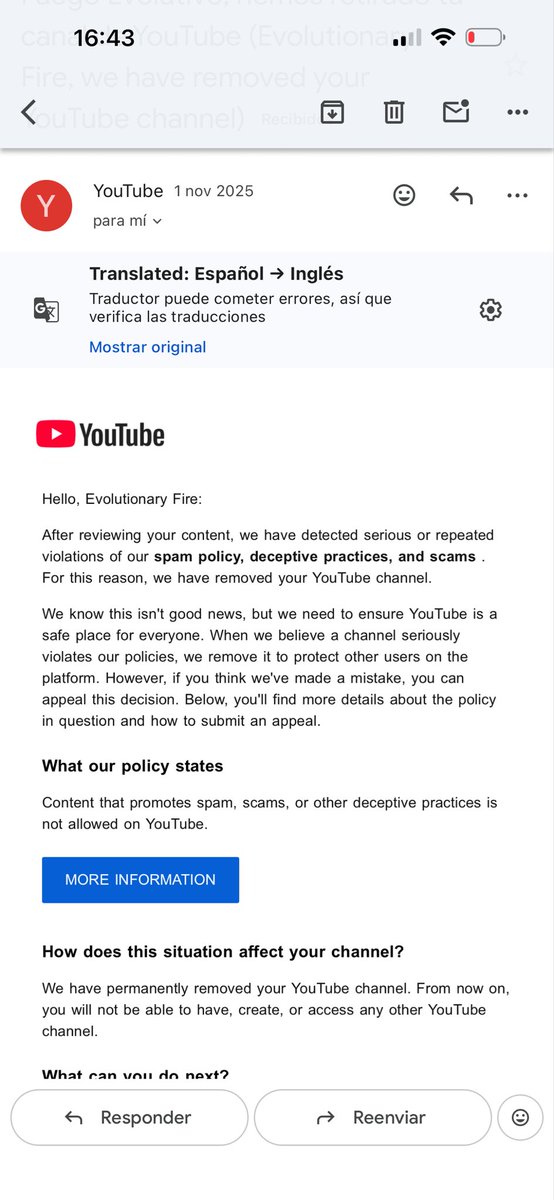 SandiaBruno's tweet photo. @TeamYouTube I am still waiting for a response from the YouTube team.

My channel was suspended in June and then restored in July, with YouTube stating that I had not committed spam.

However, in November, it was suspended again. This may be a possible mistake, and I truly need a new manual review.

I am an honest creator who has never tried to bypass or deceive YouTube in any way. I take this platform as an incredible opportunity to grow and evolve in life.

Thank you very much for your support.