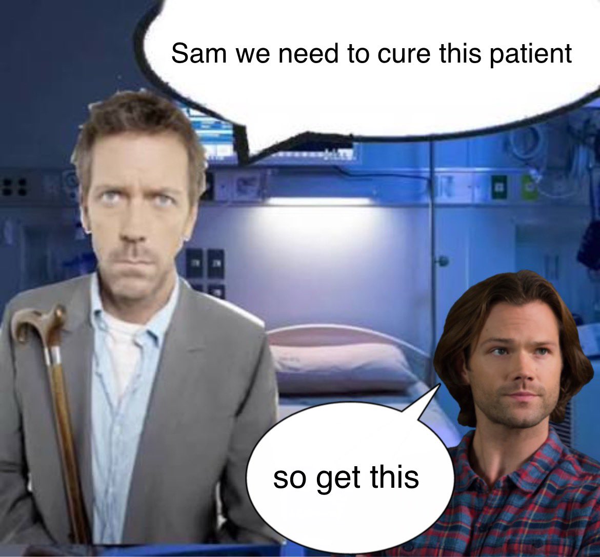 blep98309664's tweet photo. spn x house crossover coming to a theatre near you https://t.co/dFn0kOaeDM