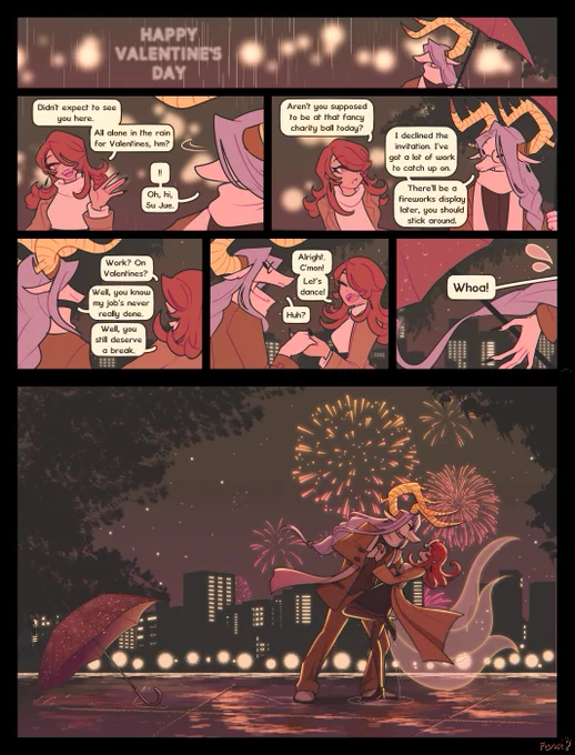 [#Dislyte / #DislyteFanart / #DislyteValentine / ranjue] you don't have to dance on your own 🌆 