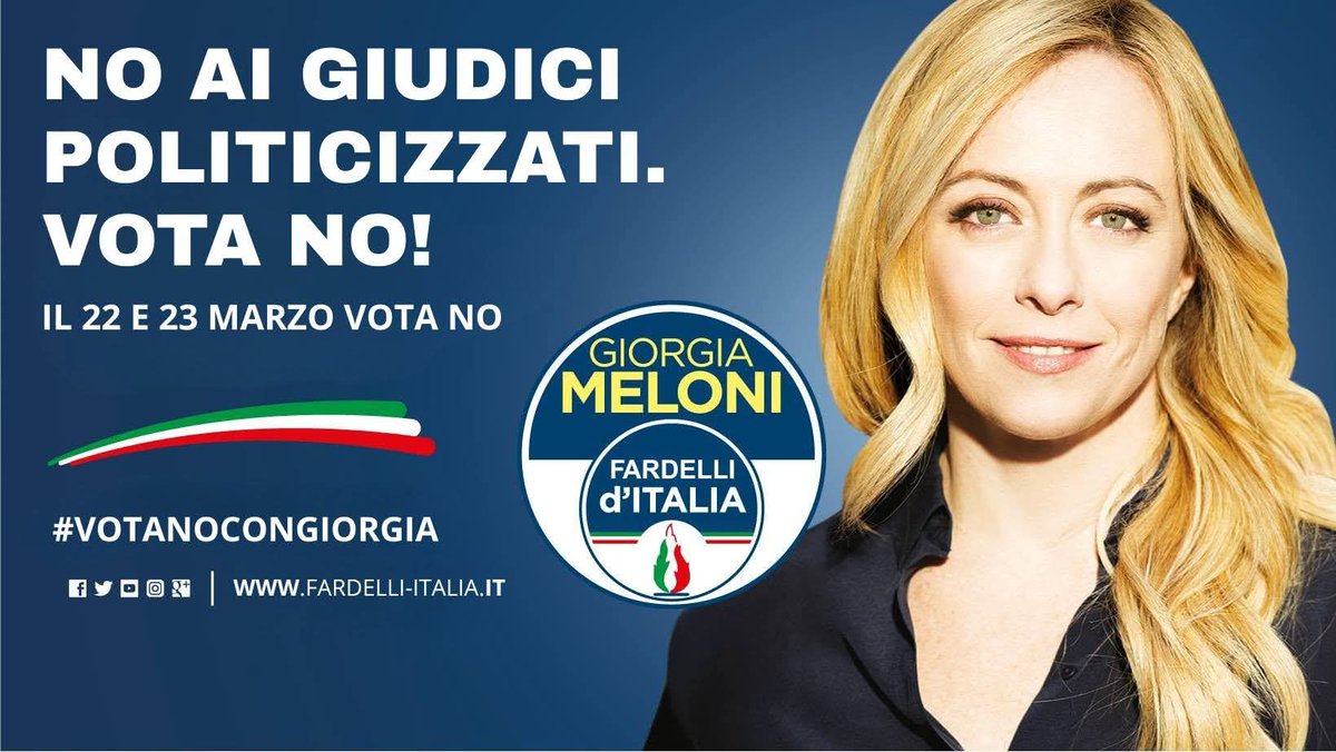 masopigna's tweet photo. massima condivisione!!!
vota NO con giorgia!!
#votanocongiorgia
#iostocongiorgia
#MeloniForPresidenOfEuropa 
#ReferendumGiustizia https://t.co/axd6bSJts1
