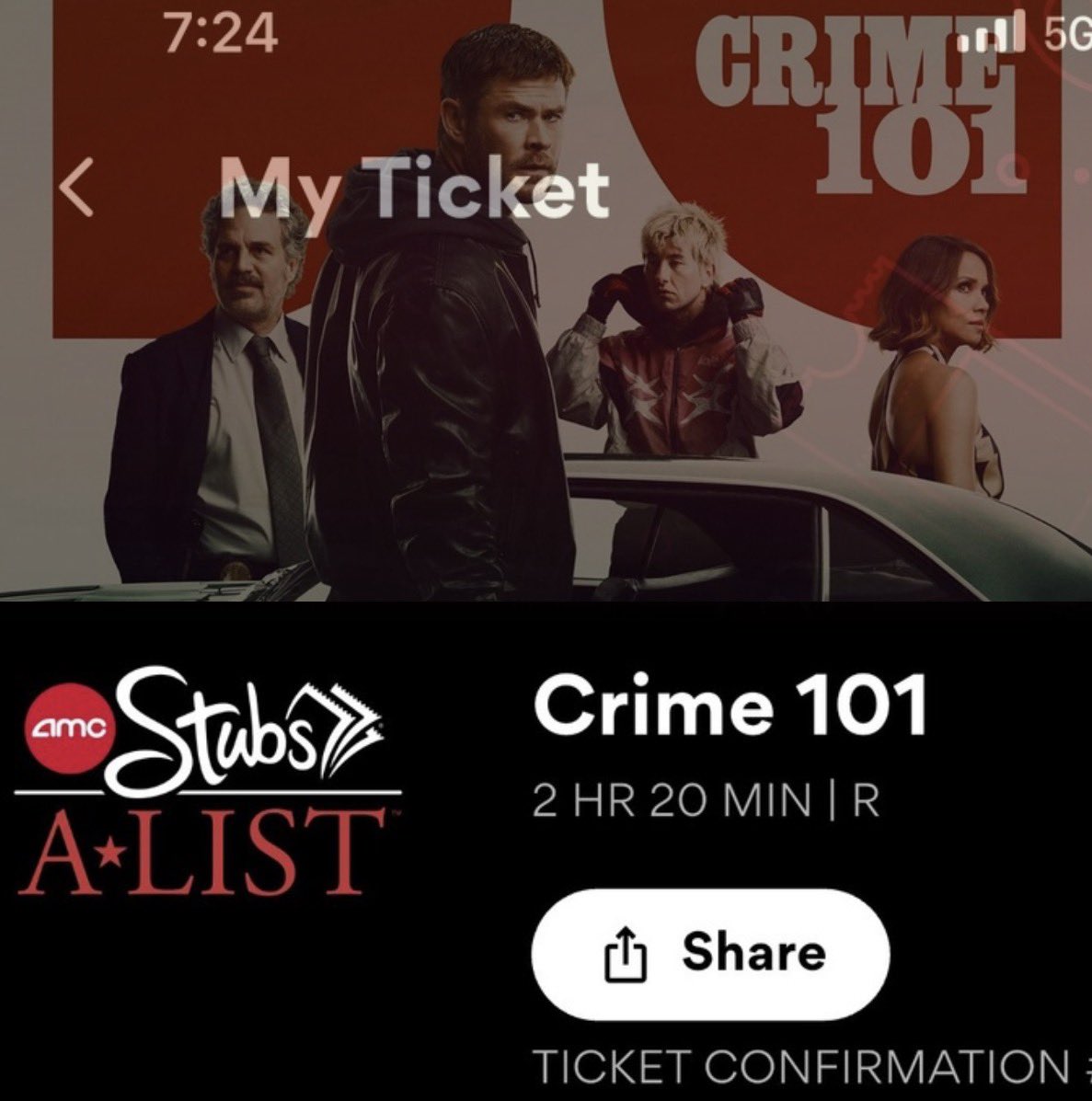 Review for #Crime101 - the second film in our double feature at #AMC last night.  Dark, intense, broody, leans heavy into everything LA. Man, I am glad I don’t have to deal with the traffic but the beachside apartments seem nice.
Chris Hemsworth stars as what I’d call a
