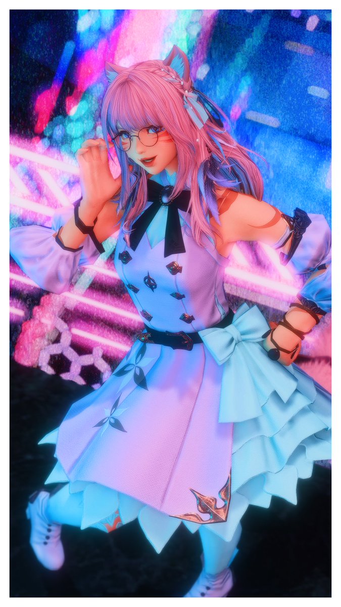 birthday shuki shuki pose as is tradition 🥰 kotone chan why do you stand like that in your art i couldn’t make mimi stand like you do