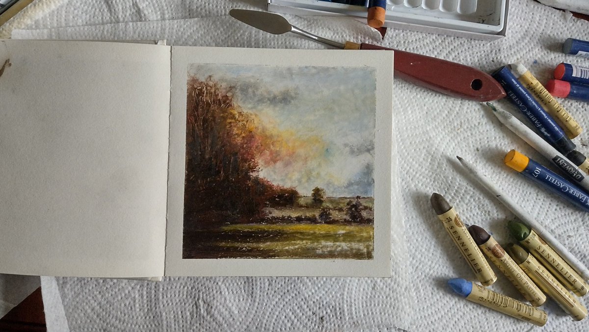 Slaterart's tweet photo. Sketchbook studies
2 x charcoal sketches followed by 2 x oil pastels of the same compositions

#art #sketchbook #drawing #charcoal #oilpastels https://t.co/ODzSNfmeWL