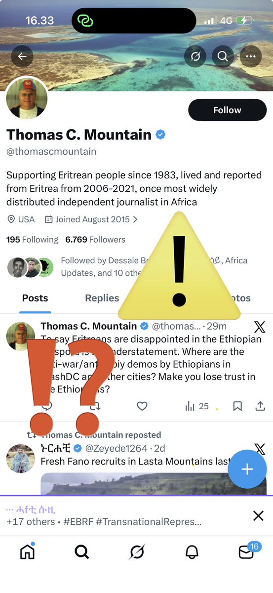phelemawi's tweet image. @thomascmountain calls Eritreans fighting for freedom 'traitor bitches' and 'Agame infected by EritreaPhobic virus' because we reject Isaias Afwerki’s 33-year police state.  
This is not support for #Eritrea, this is active defense of forced labor, torture prisons, no elections,