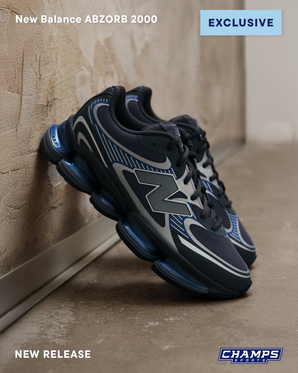 champssports's tweet photo. The wait is over! 
Treat yourself to a new style from New Balance: The ABZORB 2000.

Now available in women's and men's sizes.

Shop | https://t.co/CLmJgI16qP https://t.co/zVsXpE4Gex