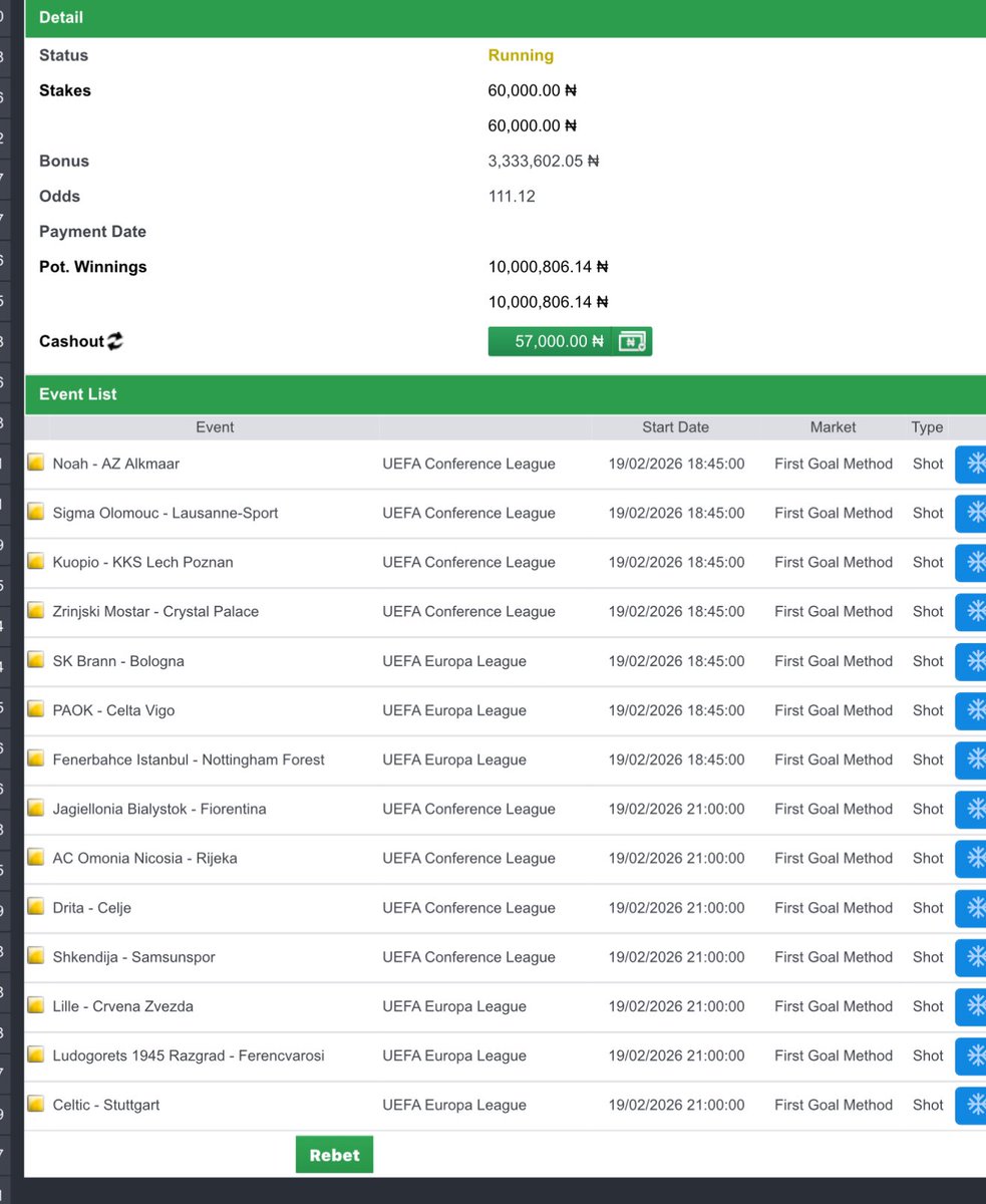 BET9JA BOOM

CODE: 53BLGXV, 53BLQPP

Register Now: bit.ly/3sZrjSb

First goal to be scored by kicking