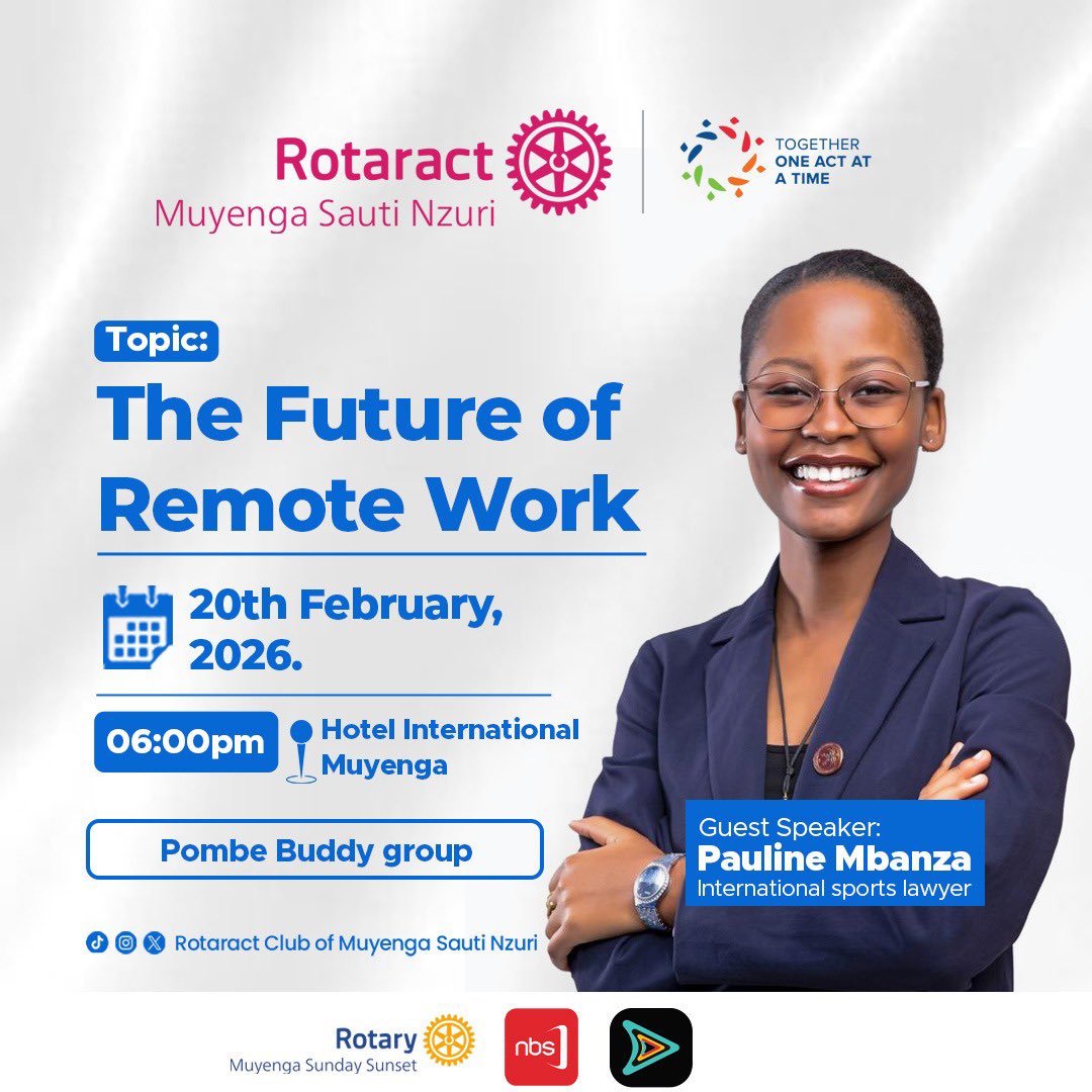 RAC_SautiNzuri's tweet photo. Join us for our fellowship tomorrow at Hotel International Muyenga hosted by the Pombe Buddy Group.

#UniteForGood ll #SautiNzuri https://t.co/Tshv8OkAoX