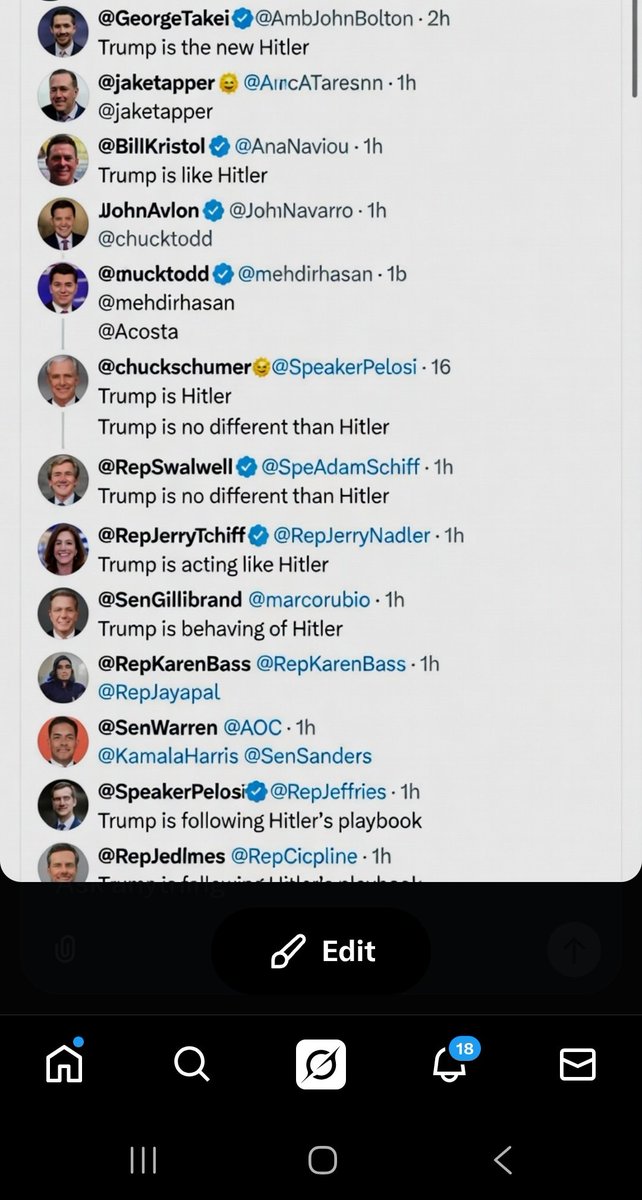 johnrockshomes's tweet image. No one has EVER called Trump Hitler.

Except for every Democrat politician and leftist Journalist.

God Bless the J6ers.