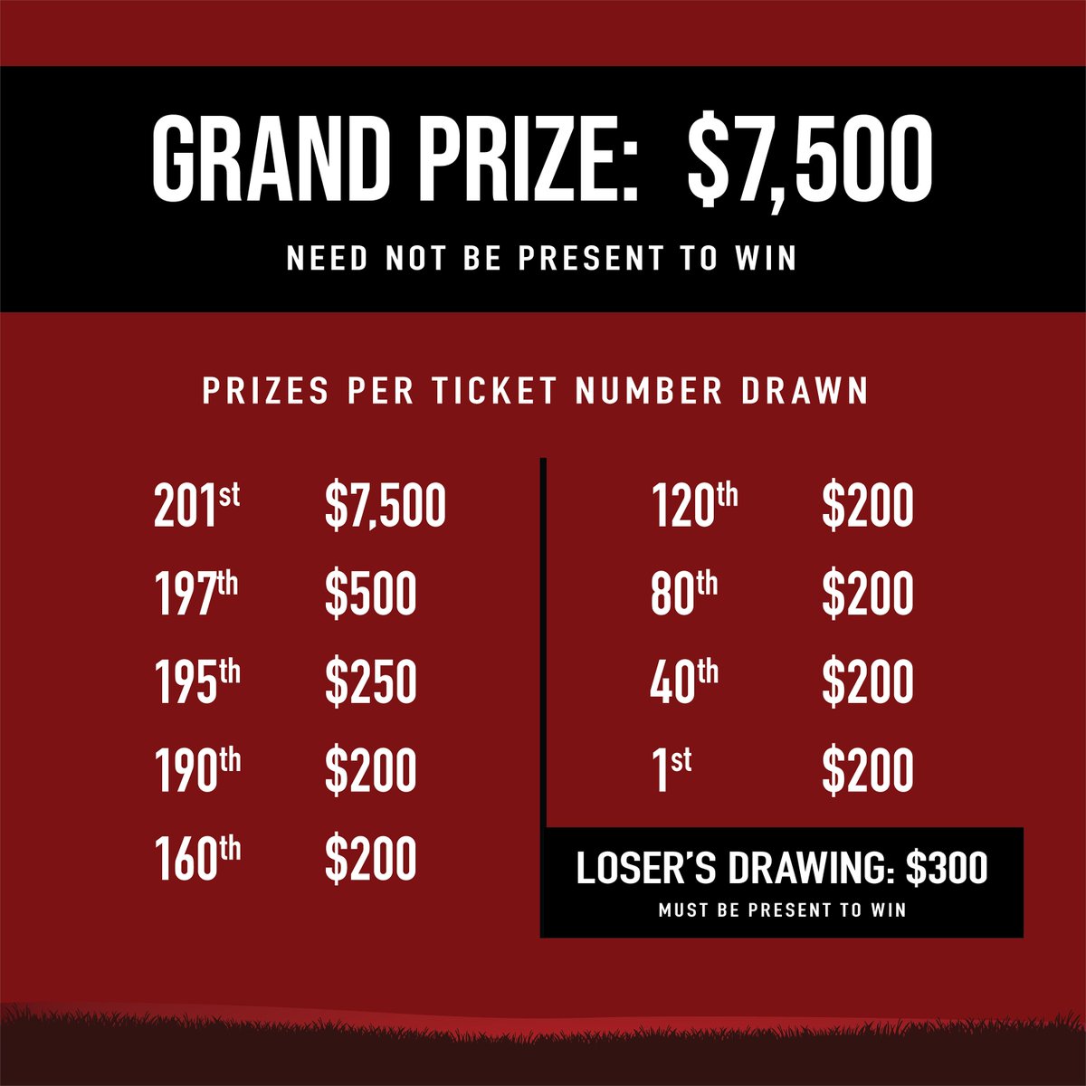 We have ONE TICKET LEFT for the Saddle Up Reverse Raffle on Saturday, March 28! 

Who else wants a chance to win the grand prize of $7,500 plus auction items, raffle baskets, and many other goodies??