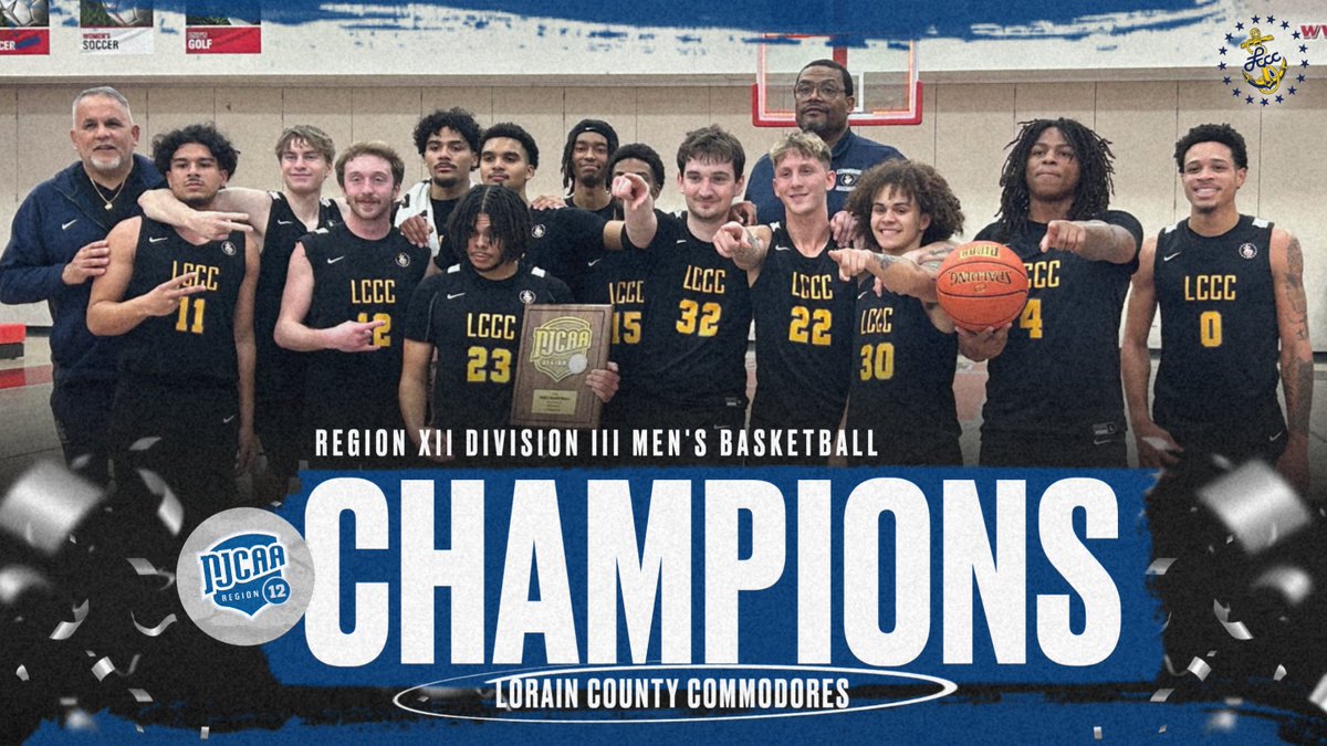 NJCAARegion12's tweet photo. 𝐂𝐇𝐀𝐌𝐏𝐈𝐎𝐍𝐒 🏆

The 'Dores take the rubber match! @LCCCAthletics won the Region XII Division III Men's Basketball Championship with a 93-74 road victory last night! With the win, the Commodores move on to next weekend's Mid-Atlantic District Championship! Congrats! https://t.co/7oeQ4ssjPm