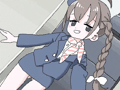 とある絵シリーズ。 「にへへ～何も隠してないよーだ」