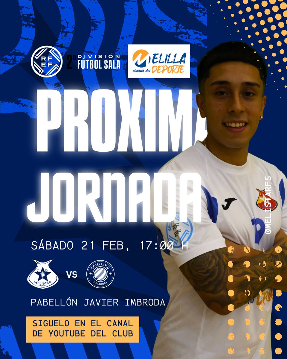 Melistar_FS's tweet photo. JORNADA 20

📅 Sábado 21 de febrero
⏰️ 17:00 horas
🆚️ @EntrerriosAuto
📍 Pabellón Javier Imbroda
📺 https://t.co/UkYW7uJ8nD https://t.co/Ab5k7DZwMp