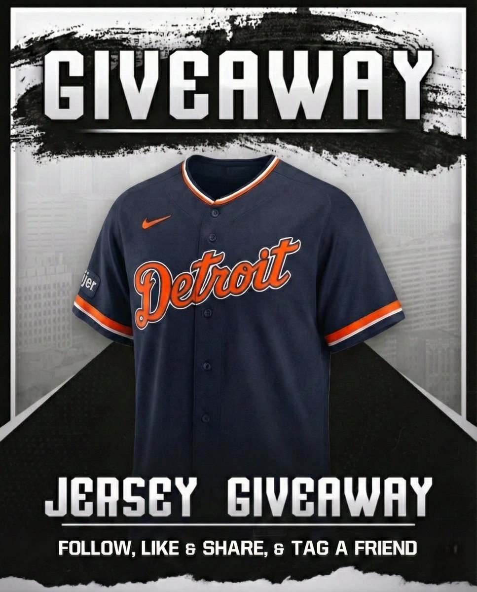 woodwardsports's tweet image. 🚨 Woodward Sports Network is giving away NEW ALTERNATE DETROIT TIGERS JERSEY!! 🚨 

To enter to win this Jersey the steps are simple:

- FOLLOW @woodwardsports
- LIKE &amp;amp; REPOST This Post
- TAG A FRIEND in the comments 
⁃ COMMENT “TIGERS!”when done!

*You and the friend you tag