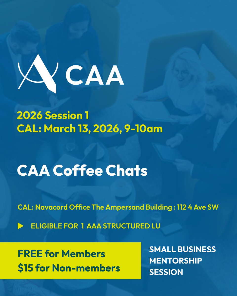 ConsultArchAB's tweet photo. CAA Coffee Chats 2026 Session 1 Calgary - https://t.co/qJUXGddpAx https://t.co/3IWMMAVlCY