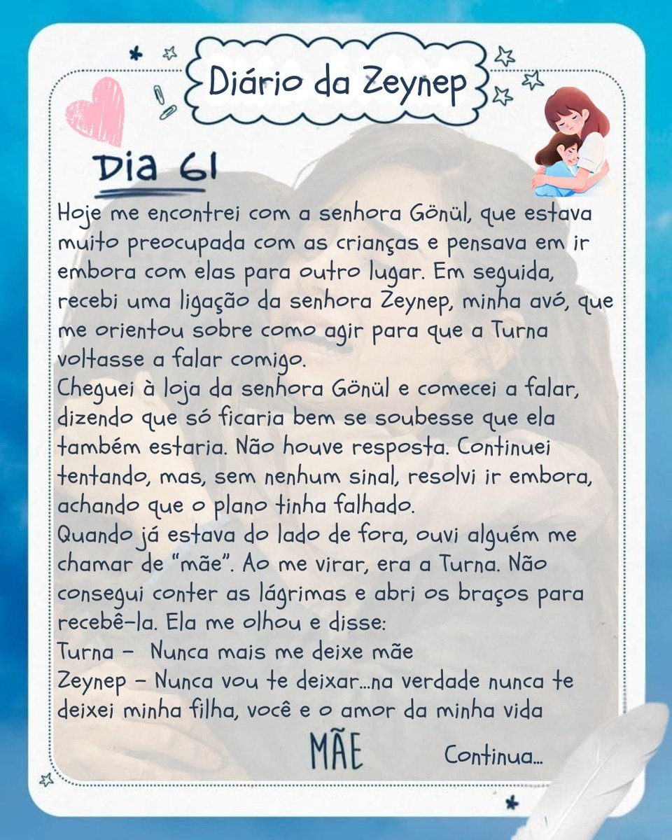 Estamos na Reta Final da Novela, A Central Cansu Dere Brasil, irá sortear o Diário da Zeynep, resultado sairá no Instagram

#NovelaMae #cansudere #annedizi #turkey #zeynepgunes