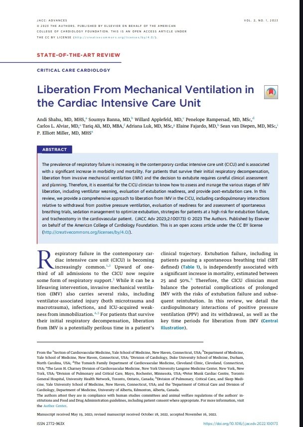 💎Liberación de la Ventilación Mecánica en la UCI Cardiovascular🫀🫁

🔰📚JACC 2023

doi.org/10.1016/j.jaca…

Enlace a Artículo Completo👇🏼🆓✅
t.me/SoMELaguna