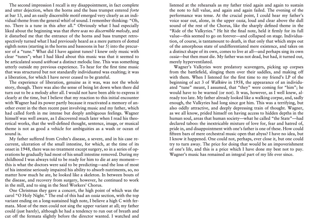 I really love Raymond Geuss's short essay on Wagner and memory, melody &amp; death