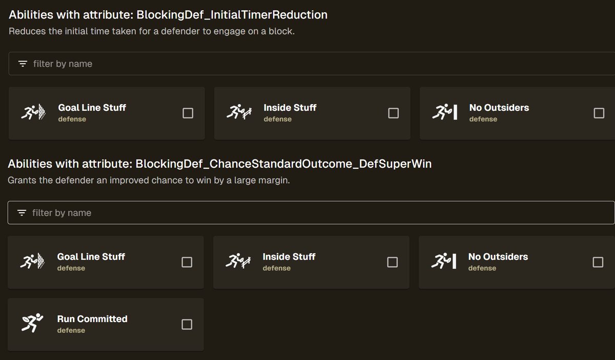 MUTLeaksXXVII's tweet photo. @HuddleGG @D2RaW_ Small note; now that these are switched to chance they could technically stack, needs debug.

Initial timer should stack; is float.

BlockingDef_ChanceRunDblTeamOutcome_DefWin - Also Used by Run Stuffer XF

BlockingDef_ChanceImpactOutcome_DefSuperWin -
Also Used by Run Stuffer XF https://t.co/EV4KwcciJZ