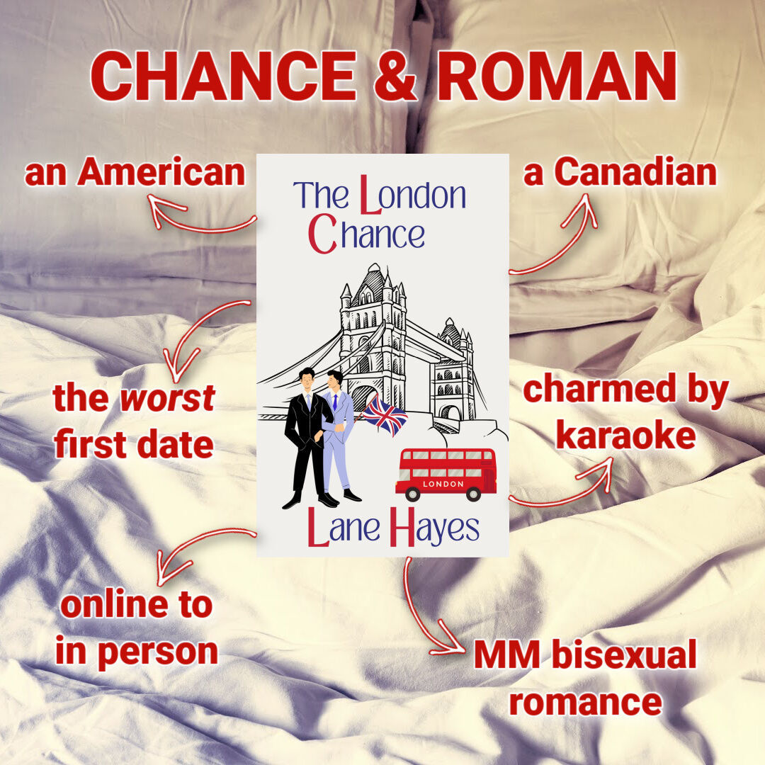 🇬🇧 The London Chance 🇬🇧

Two strangers, an online dating app, and a chance at forever… mybook.to/The-London-Cha…

The London Chance is an MM, bisexual romance featuring an American, a Canadian, a dating app, and an unexpected HEA.

#LaneHayes #MMRomanceAuthor #MMRomance #KU