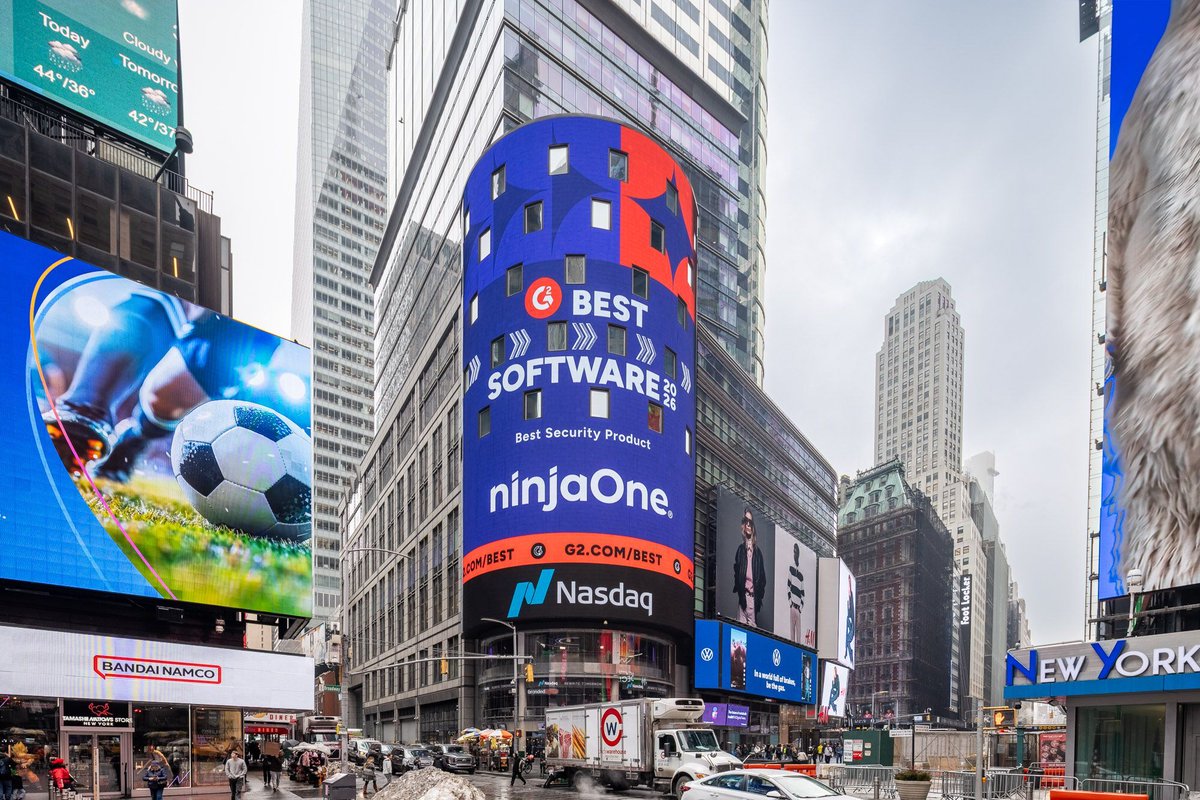 Times Square 🗽 Hello <a href="/Nasdaq/">Nasdaq</a>! 

<a href="/G2dotcom/">G2</a> #BestSoftware2026:
🥇 #1 in Security Products
🏆 Top 5 in IT Management

Huge thank you to our customers, we do it all for you!