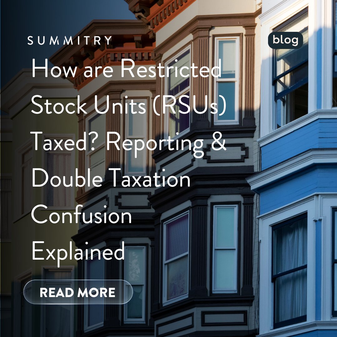 RSUs create two tax events: income at vesting and capital gain/loss on sale. The tricky part? Reporting across forms can make it look like double taxation, but it isn’t. Learn how to report correctly and reduce the risk of costly surprises.

🔗 hubs.ly/Q043K0XY0