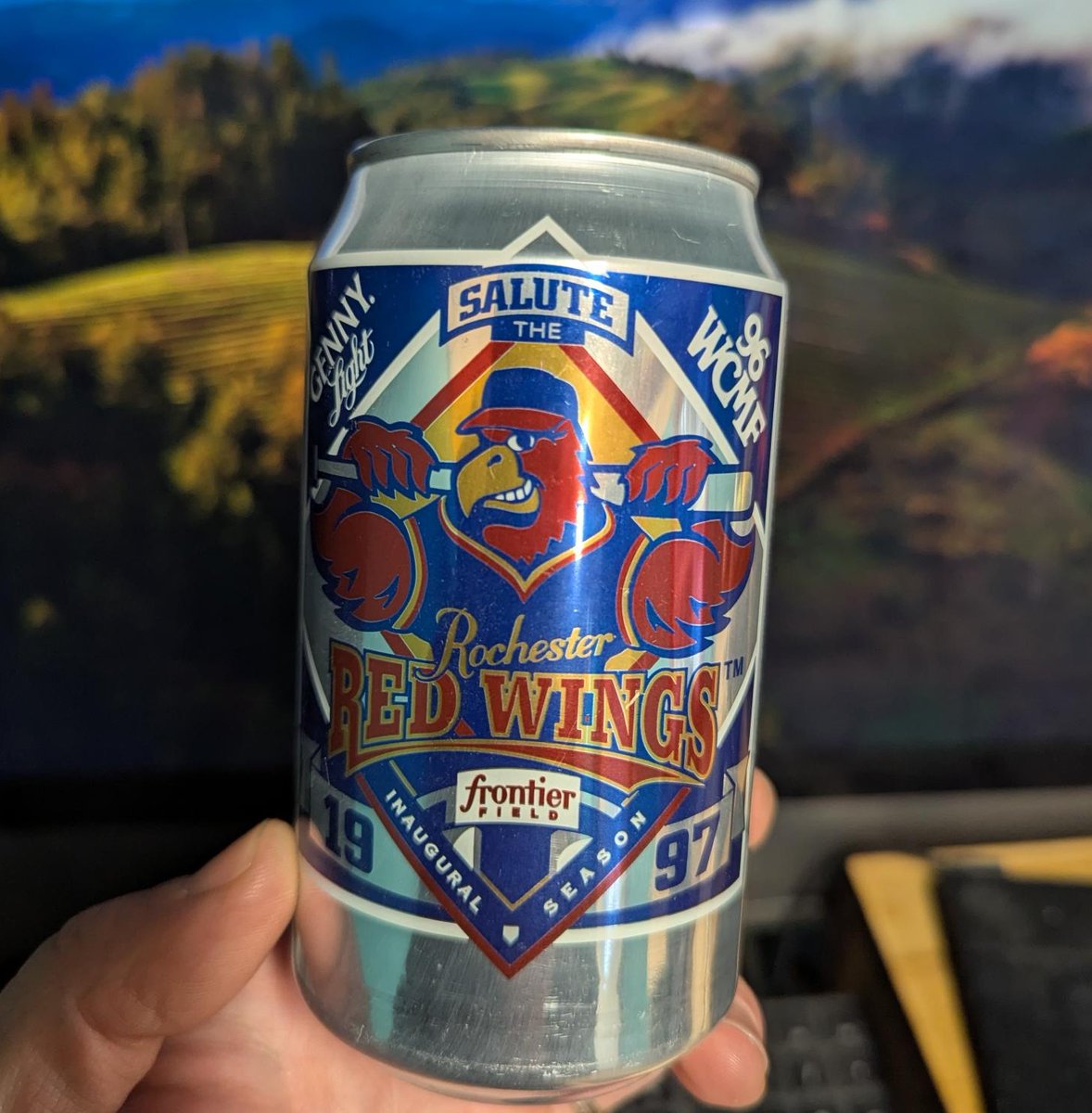 GeneseeBrewery's tweet image. Let's go back 29 years to 1997, when this stunning limited edition Genny Light x @RocRedWings can made its debut. How many more days til we get to enjoy a Genny at the ballpark? #tbt #ROC