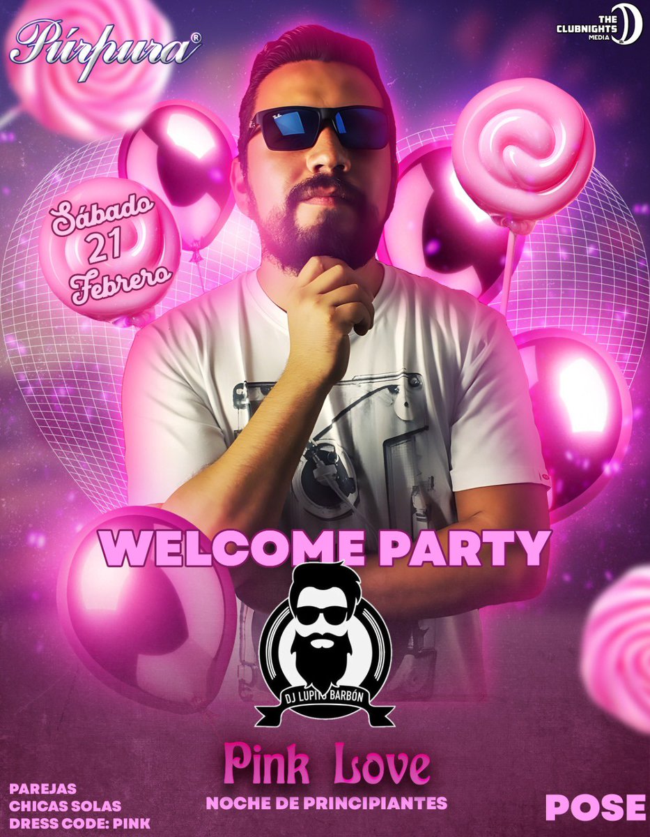 💗🔥 PINK LOVE en Púrpura 🔥💗
#WelcomeParty #DjLupitoBarbon
#BdayParty

Este sábado el amor se viste de rosa… pero se vive sin límites.
Atrévete a sentirlo… 💋
Bienvenidas #ParejasPrincipiantes

Reservaciones y clave de acceso 
 📲+52 55 3390 3359 #Abby