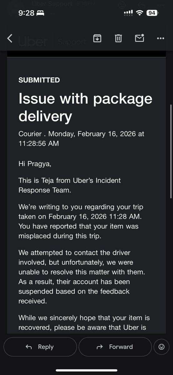 pragya_sood's tweet photo. Just @Uber_India @Uber @Uber_Support  proving that being irresponsible will not land them into any trouble. Take a bow, Uber. You’ve just proven what a piece of crap,heartless organisation you really are. https://t.co/DU152CAhE7