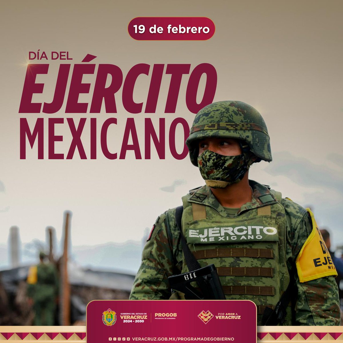 Hoy reconocemos la labor, disciplina y compromiso de quienes trabajan todos los días por la patria, la seguridad y el bienestar de nuestro país. 🇲🇽

#PorAmorAVeracruz