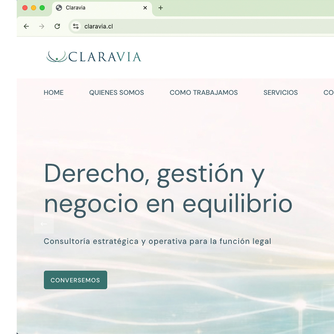 estudio27cl's tweet photo. ✨ Cuando el diseño y la estrategia se encuentran, nacen marcas con propósito.
Hoy lanzamos Web de “Claravía”, https://t.co/j0B5FI6l1k un nuevo estudio jurídico en Chile que redefine la forma de entender el derecho a través de tres pilares:
⚖️ Derecho
📊 Gestión
💼 Negocio https://t.co/sl6jysXzMf