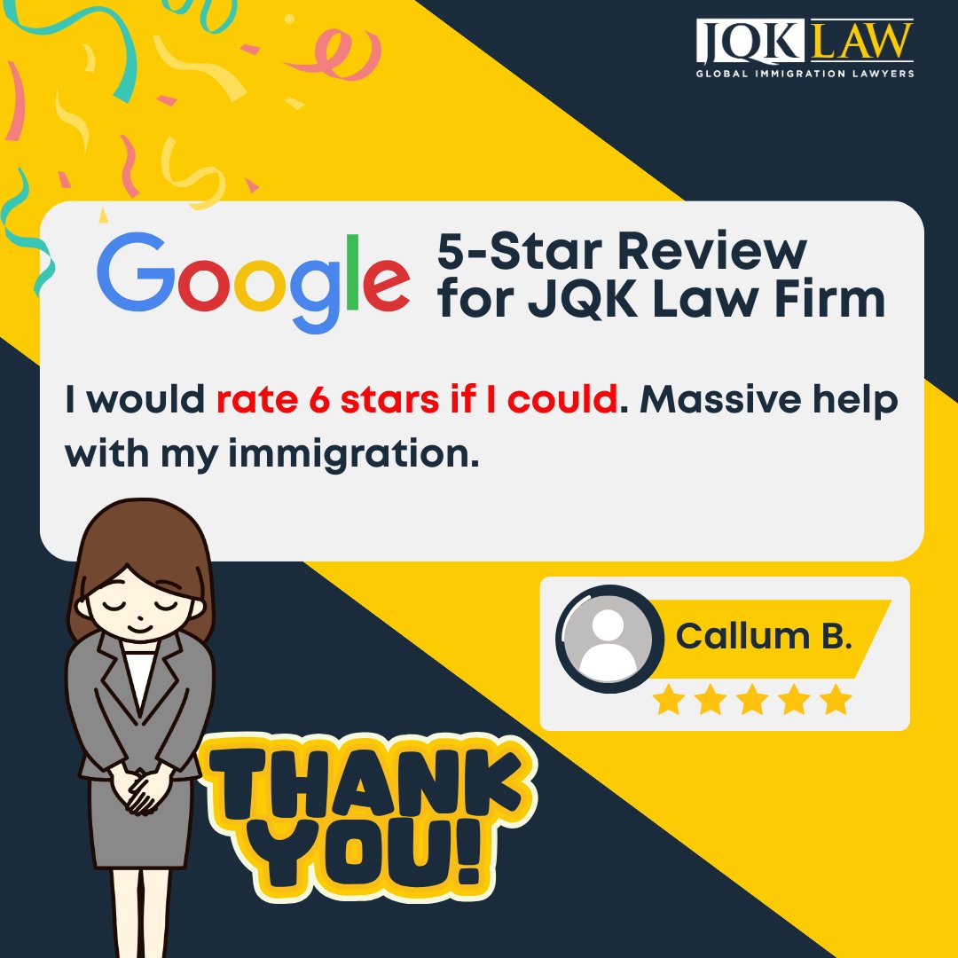 JQKLawFirm's tweet image. Wow, thank you for the amazing review.
We’re so glad we could help with your immigration journey. Your kind words mean the world to us!

#ClientLove #ImmigrationSupport #JQKLaw #AlohaVibes