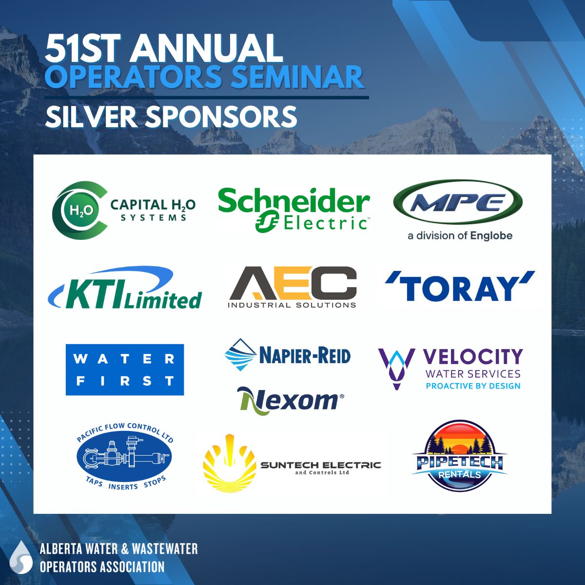The 51st Annual Operators Seminar is just over two weeks away! Thank you to our Silver Sponsors for their contributions to this event. #AWWOA2026
 
For more info about our Seminar Sponsors, visit: awwoa.ca/events/seminar….