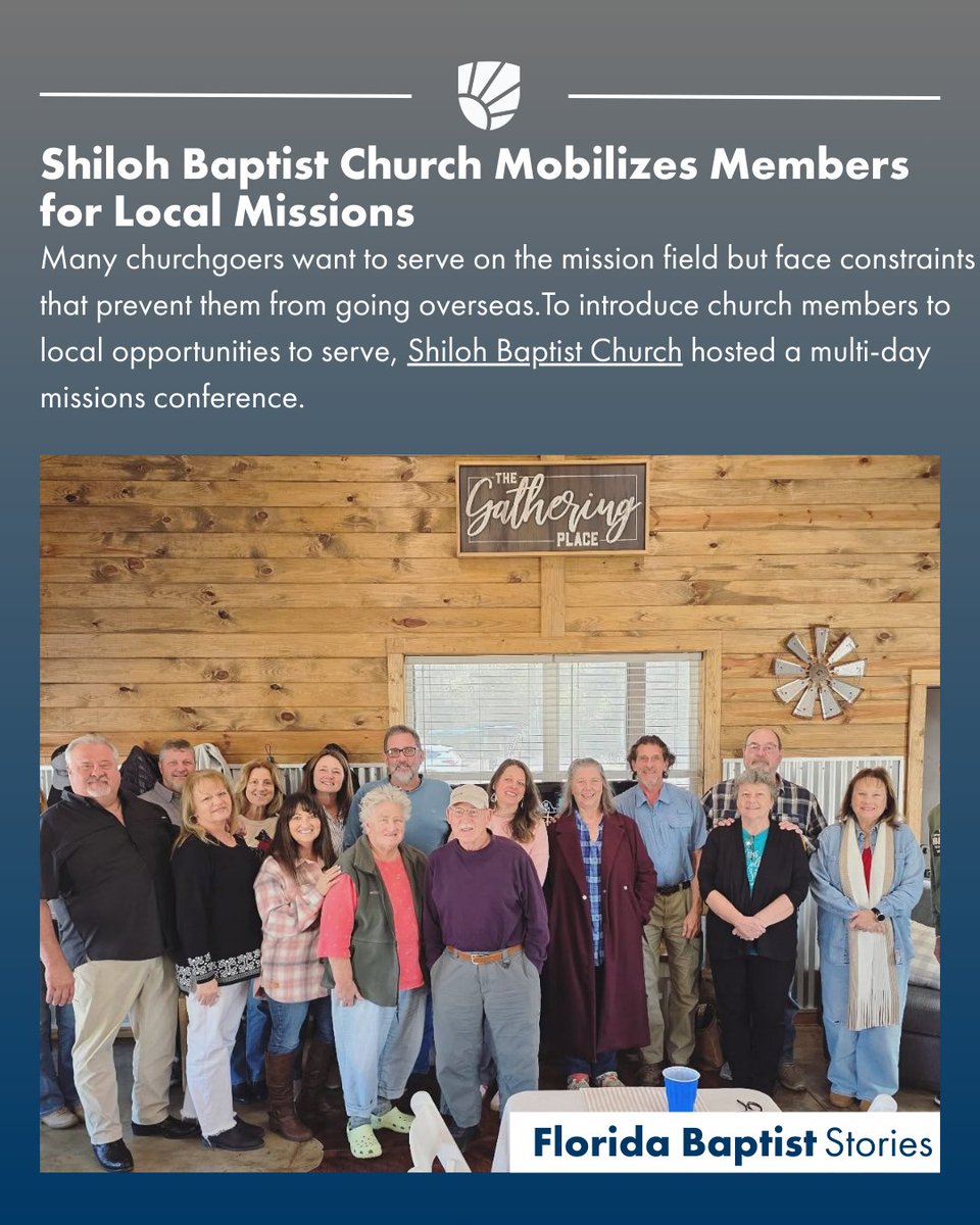 FloridaBaptists's tweet photo. With a goal of 1,000 gospel conversations and 100 baptisms this year, Shiloh Baptist Church is equipping its members to engage their community with the hope of Christ. Read more at https://t.co/6gQl4watPu https://t.co/Evfi30TheN