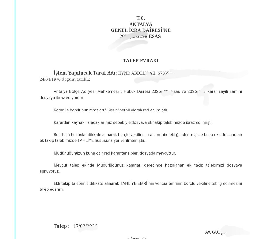 İstinafi kazandik, icrayi aşamiyoruz, yine ugrasiyoruz. Evsahipleri olarak yargida slalomdayiz!
Bir engeli asiyor,yeni bir engele takılıyoruz. 
Defalardir avukatim gun ve kararın karsiya teblig edilmesini istedi, Gun verilmiyor talep şimdilik kaydıyla reddediliyor bugünküler
