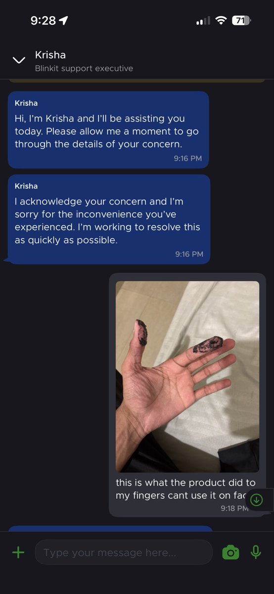KushalP3902's tweet photo. Was looking for a charcoal face mask on @letsblinkit, the brand that appears in the top tile @beardhoodsocial dispatched a subpar product to me, which is not in usable condition
PFA pathetic customer service of @letsblinkit @zomato @deepigoyal @albinder @jagograhakjago #fraud https://t.co/siwq2XpLgp