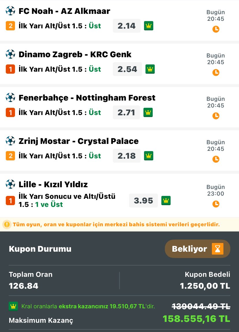 🏆 126 ORANLI İLK YARI GOL KUPOMUMUZ 🔥