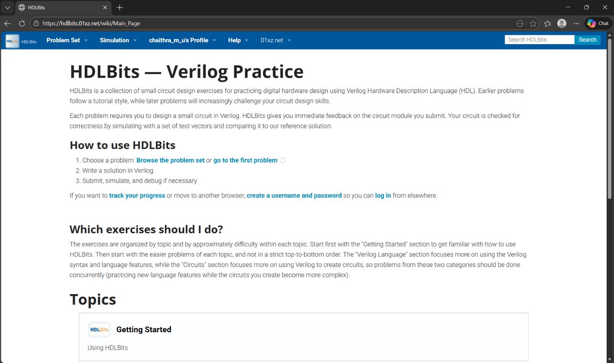 chaithra_06's tweet photo. My recent results humbled me and made me reflect on my approach to learning as a VLSI Design student. Beginning Design Verification today with HDLBits. #ece #designverification https://t.co/vZMoyh18PJ