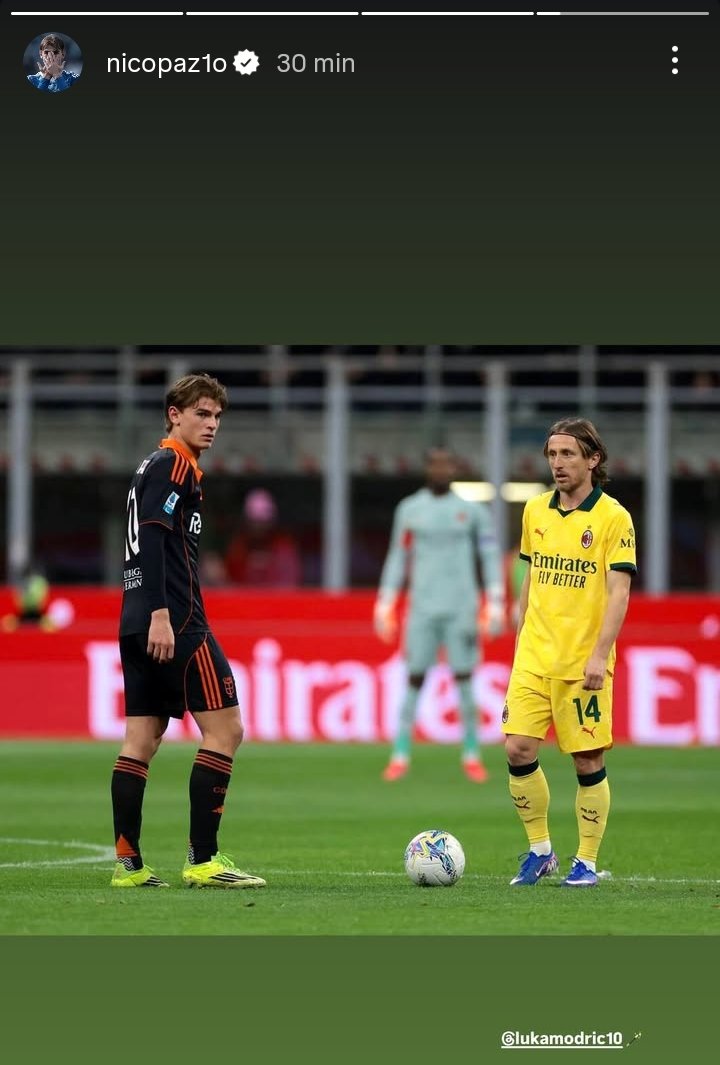 📲 | Nico Paz vía Instagram.