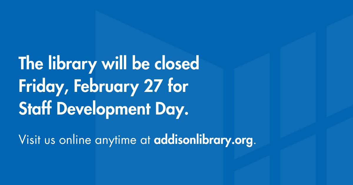 Addison Public Library tweet media