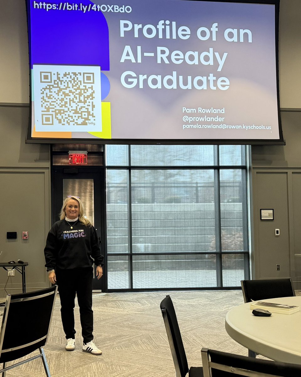 Prowlander's tweet photo. Profile of an AI - Ready Graduate @OVECkyed AI Summit today. #RowanRising https://t.co/5OWYnKf4no