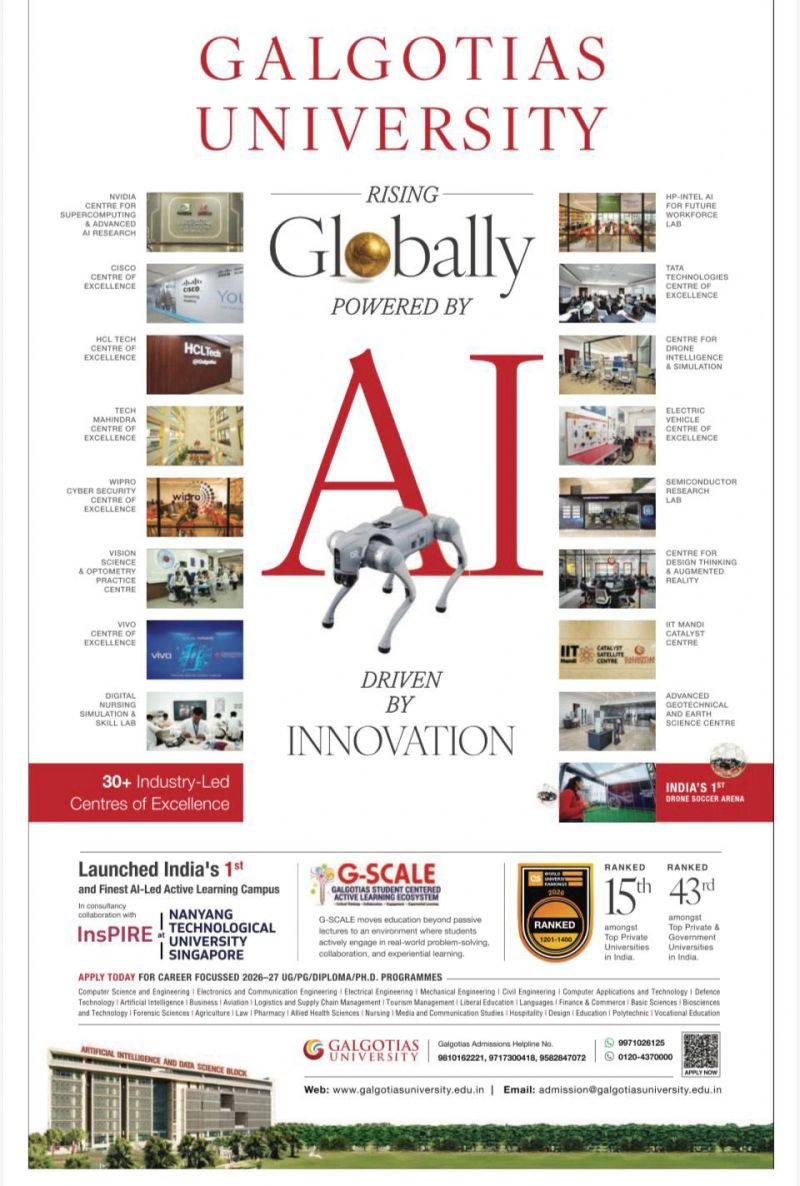 autodevot's tweet photo. While Galgotias tries to throw Neha Singh under the bus, here's an ad prior to the summit. They knew what they were doing and it seems like they thought they wouldn't get caught.
#GalgotiasUniversity #RoboDogRow #Accountability #IndiaAISummit #AI #AIImpactsummit #NehaSingh https://t.co/4M4hUSCzrU