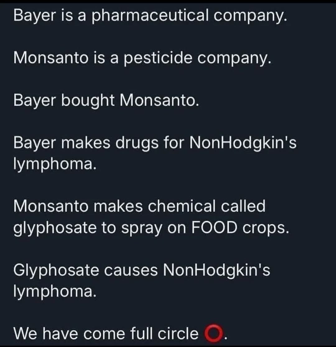 It’s like DuPont selling forever chemicals and poisoning the entire planet with them. Then now selling water filtration systems to filter forever chemicals out of your drinking water. I think they should be forced to produce free water filters for everyone until their coffers are