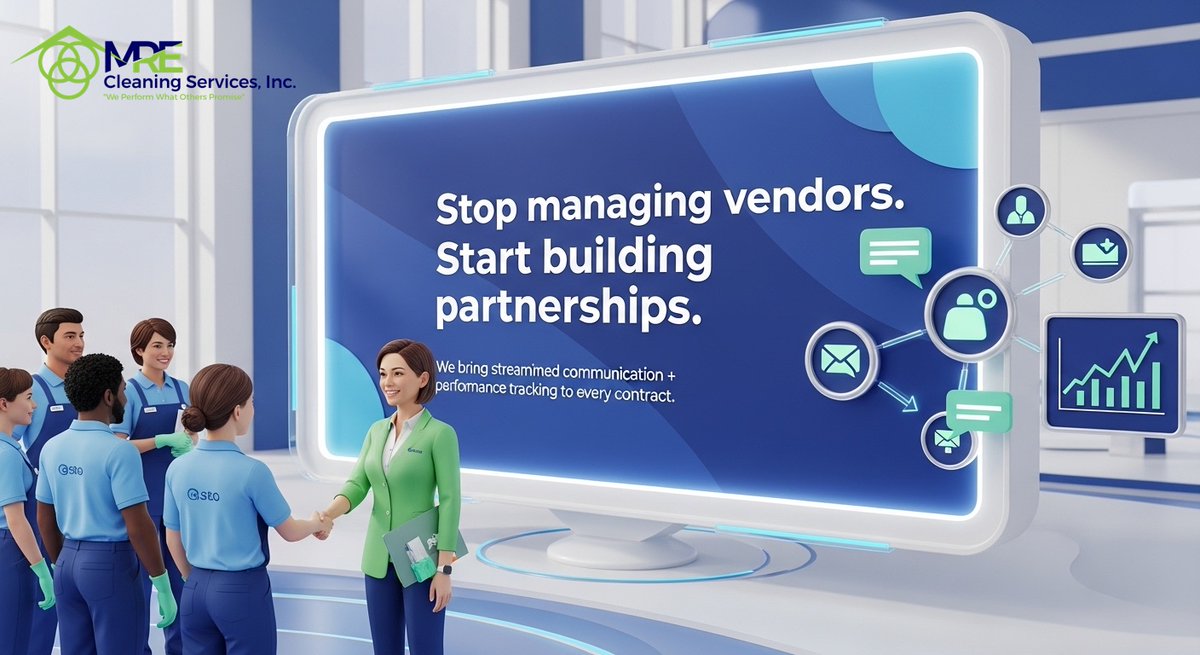MREClean's tweet image. Stop managing vendors. Start building partnerships.
We bring streamlined communication + performance tracking to every contract.
#FacilitySupport #ReliableService