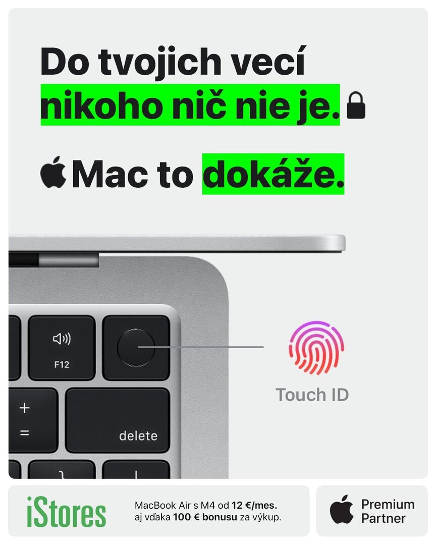 Všetky Macy majú vstavanú ochranu proti vírusom, automatické bezpečnostné aktualizácie a Touch ID. Aby tvoje dáta zostali v bezpečí.

Vymeň svoje zariadenie za nový #Mac a ušetri aj vďaka bonusu za výkup starších zariadení. #MacBookAir s čipom M4 kúpiš u… instagr.am/p/DU8glWajS9C/