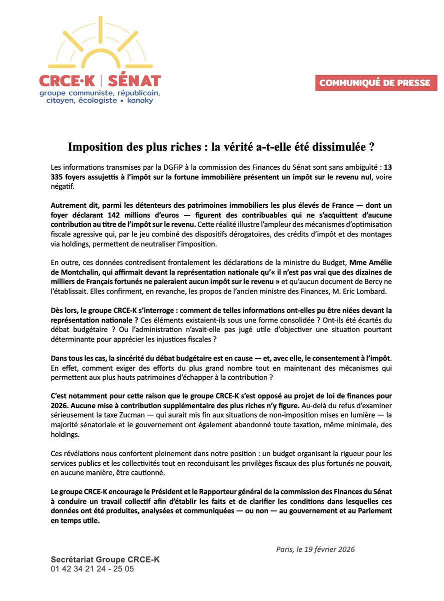 Sénateurs CRCE-K tweet media